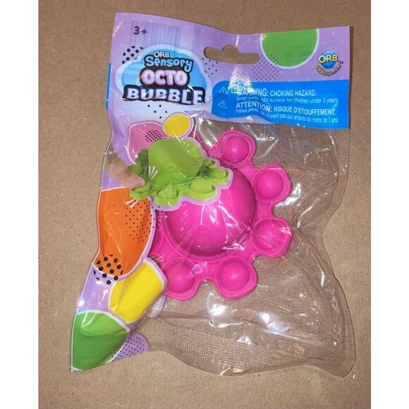 ☀️3/$12☀️ Pink Reversible Octopus Bubble Pop Stress Relief Fidget Toy - Picture 2 of 7